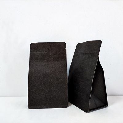 kopen Zip Lock Flat Bottom Pouch Koffie Voedselverpakking Kraftpapier Doypack Bag Met Valve online manufacture