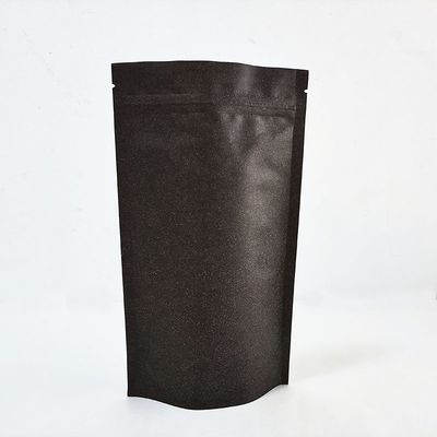kopen Bruin Zwart Kraftpapier Stand Up Pouch met Zipper Hervergrendelbaar Recycleerbaar Digitaal Gedrukt online manufacture