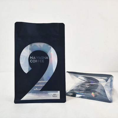 kopen 1 kg volume platte koffiezak met eenzijdige klep Glanzend PET/VMPET/PE Digitaal drukwerk op maat online manufacture