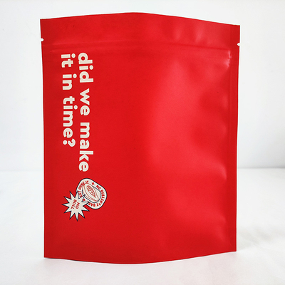 kopen Rood kleurenprinten Biologisch afbreekbaar Kraftpapier Staand Zip Lock Pouch Koffiebonen Thee voedselverpakkingszakken online manufacture