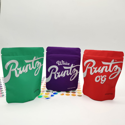 kopen Herbruikbare Multicolor Zipper Mylar Stand Up Pockets Vochtbestendige voor CBD wiet online manufacture