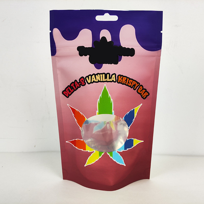 kopen Aanpassing Druk 3,5 g geurbestendige Mylar Tas in cirkelvorm Mylar Tas met ziplock online manufacture