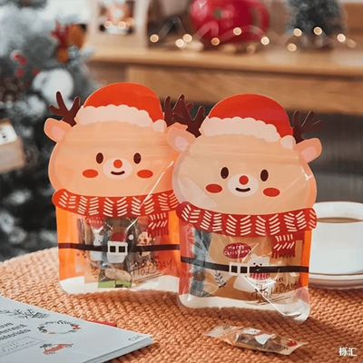 kopen Kerstmis Mylar verpakkingszak Kerstman in de vorm van koekjes Gummies Bonbons online manufacture