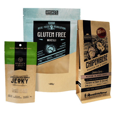 kopen Op maat gedrukt Ziplock Kraft Stand Up Pockets Gelamineerd Biologisch Afbreekbaar Voor Beef Jerky online manufacture