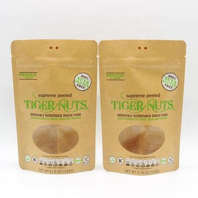 kopen Kraft Stand-up Pouch Bedrukt papieren theezakje Op maat gemaakte ritssluiting met heatseal bedrukt zakje online manufacture