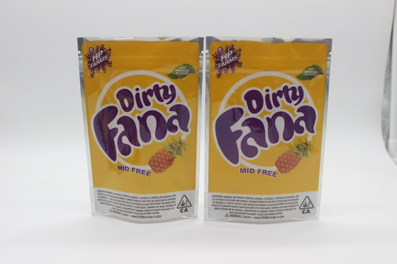 1g - 28g Aluminiumfolie Mylar Zak Cookie Verpakking Hersluitbare Mylar Voedsel Opbergzakken