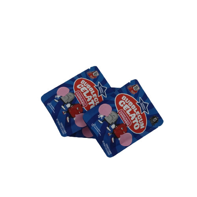Flat bottom aluminium folie mylar zak wiet snoep verpakking met klep en rits