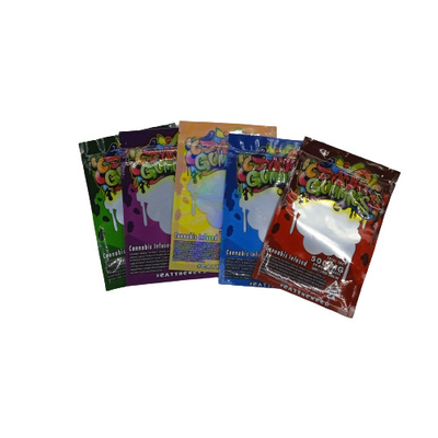25G Mylar wietzakjes op drie kanten verzegeld met kind-proof sloten