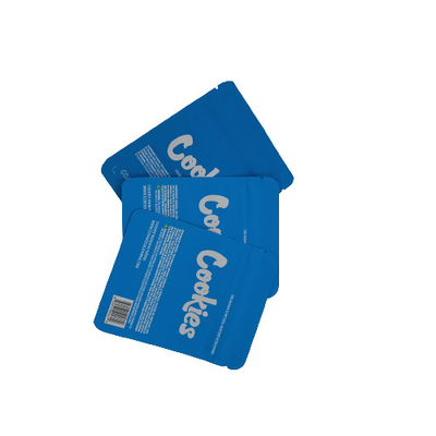 Blauw 50g Mylar Stand Up Bags Zipper Gravure Printing Voor snoep wiet