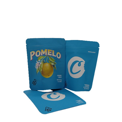 Snack 300g Stand Up Pockets Blauwe Mylar wietzakken met rits slot