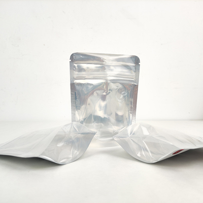 Transparante opstaande zak met zip slot verpakkingszak voor cosmetische snoep make-up