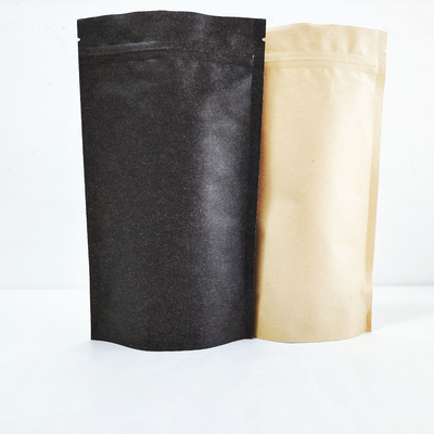 Op maat gedrukt, milieuvriendelijk kraftpapier met platte bodem, composteerbaar 250 g zakklep voor koffiebonen