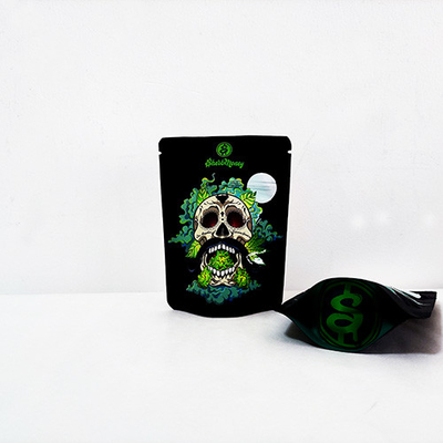 Custom Printed Logo ziplockk Stand Up Pouch Verpakking Mylar wietzakken