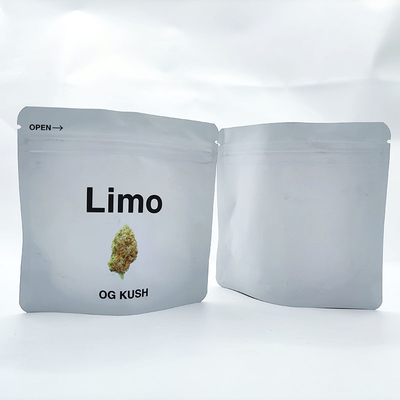 Gepersonaliseerde gedrukte Mylar wietzakken 3,5g / 1oz geurbestendige kinderbestendige zak