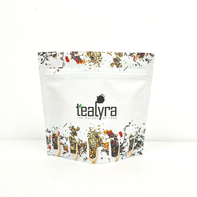 Op maat gedrukte hervergrendelbare theeverpakkingszakken Mylar Stand-up pouch met rits