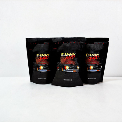 Zwarte Matte Mylar wietzakjes Zipper slot Koekje geurbestendige Stand Up pouch 3,5g 7g