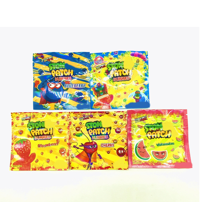 Glanzende afwerking Plastic drie zijden zegel zak voor kauwen gummie snoep