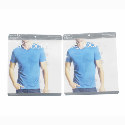 Plastic driezijdige afdichting zak kleding verpakking kleding verpakking hervergrendelbare rits zak