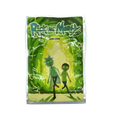 Gummy Candy Driezijdige zegelzak Gele druppels Verpakking Geperforeerde plastic zak met rits
