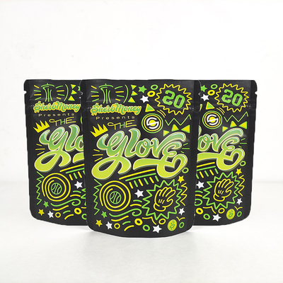 Op maat gedrukt 3.5g ziplockk Mylar zakken Aluminium folie Stand Up For weed