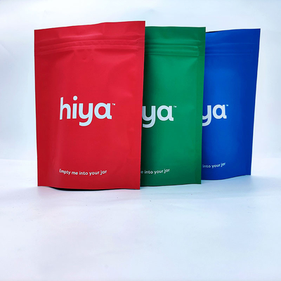 Mat Rood Groen Mylar Aluminiumfolie Zakken Zip Lock Mylar Stand Up Pouches