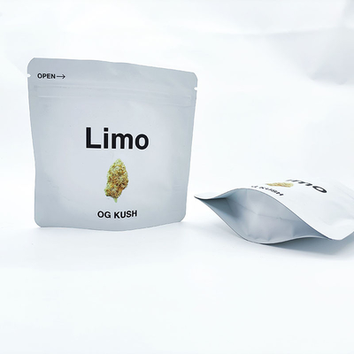 Op maat gemaakt plastic ziplockk Mylar wietzakken 3.5g Digitaal Print Soft Touch