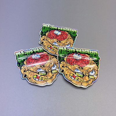 Customized unieke vorm OEM Mylar wiet zakken met ziplock voor marihuana voedsel