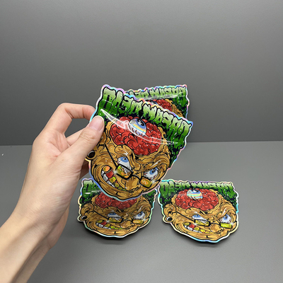 Holografische Mylar-van de de Matrijzenbesnoeiing van Verpakkingszakken 3.5g Gedrukte de Zakkendouane Veilig voor kinderen van Mylar