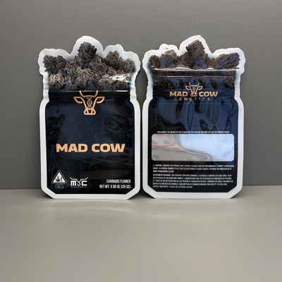 Weed Flower ziplockk Verpakkingszakken Gevormd Custom Die Cut Bag Met Venster