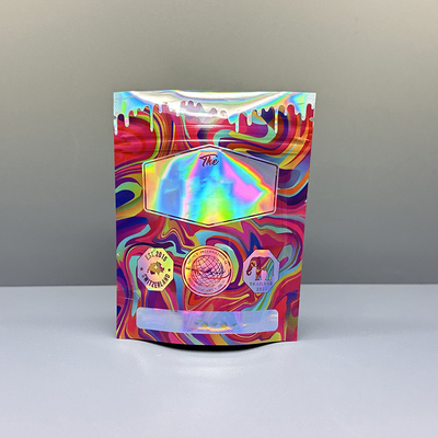 de Holografische Zakken Doypack van 3.5g Mylar met Ritssluiting voor Onkruidbloem