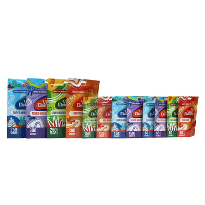 Aanpasbare glossy mylar wietzakjes / zak stand up vochtbestendige