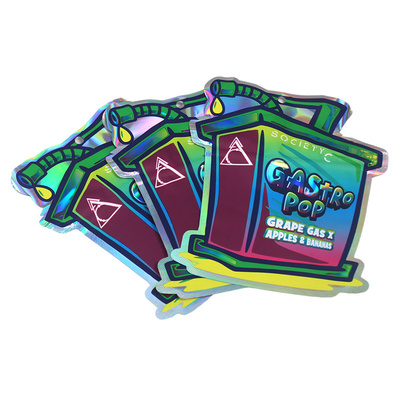 Aluminiumfolie 3,5 g Die Cut Mylar Tassen Met Zipper Top Sluiting