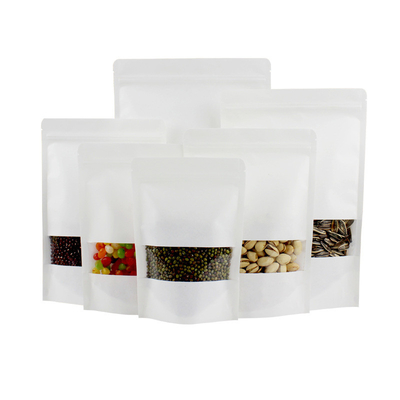 Witte papier, biologisch afbreekbaar, opstaande zakken, tassen, doypack met mat oppervlak