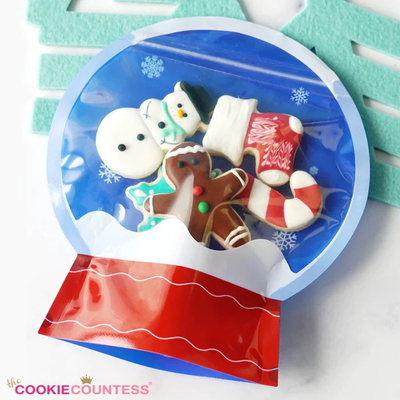 Custom kerst Mylar verpakkingszak met speciale vorm en ziplock sluiting