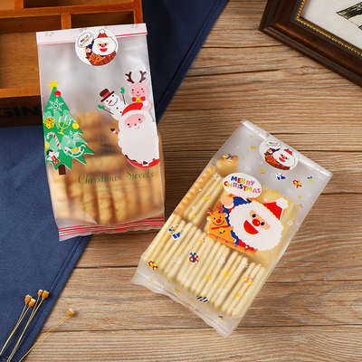 Doorzichtige zijkant Gueest zak Kerst verpakkingszak voor Candy Gummies Koekjes Snack