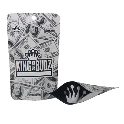 3.5g 7g Zipper Mylar Tassen Soft Touch Geurproof Kindbestendig Voor Koekjes Verpakking
