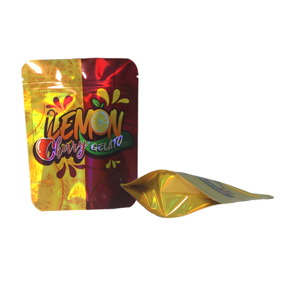 Snack gedroogde vruchten holografische rits zak Mylar aluminium folie verpakkingszak