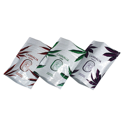 Op maat gedrukt 3g 7g 14g 28g Mylar Zip Lock Bags Stand Up For Edible Flower Packaging