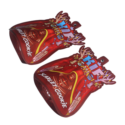 Op maat gedrukt 3.5G Ziplock Mylar Bags Die Cut Irregular Shape Bags