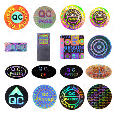 Gepersonaliseerd holografisch labelrol waterdicht vinyl sticker ontwerp voor voedselverzending