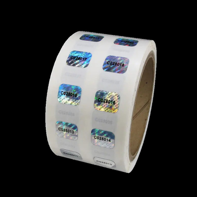UV-bestendige holografische vinyl-stickerpapier beveiligingspapier verwijderbare anti-vervalsingsstickers