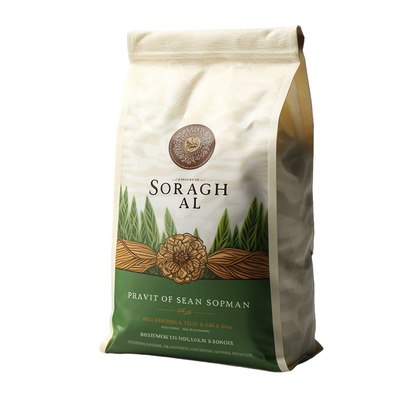 Op maat gemaakte, milieuvriendelijke, gedrukte, rechtopstaande theezakken 500 gram 1 kg kraftafdruk, recycleerbare theezakken, biologisch afbreekbare papieren zak