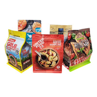 8 zijsluiting Koffiezak Aluminiumfolie Zipper slotzak Platte bodem Kraftpapier voor voedsel