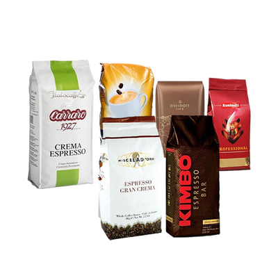 Biologisch afbreekbare zijkusset met platte bodem bonen verpakking 100g 150g 250g 500g 1kg koffiezak met klep en rits