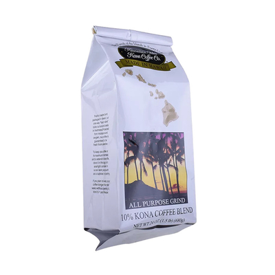 Warmte afdichting Matte Zwart Opstaande Ziplock Plastic zak 1kg Koffie kant Gueest Onderste Koffietas