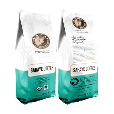 Warmte afdichting Matte Zwart Stand Up Ziplock Plastic zak 12oz Koffie kant Gueest Onderste Koffie zak
