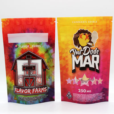 weed Aluminiumfolie Mylar Bag Stand Up Zipper 3 zijdelinge verzegelde zak