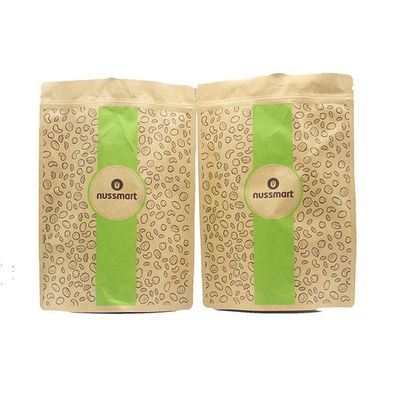 Gepersonaliseerd Gedrukt Ziplockk Bruin Kraft Papier Stand Up Pouch voor thee Stand Up Zipper Bag