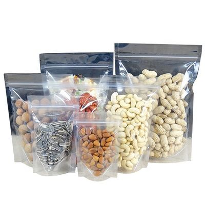 Doorzichtige Mylar Flat Bottom Stand Up Pouch 3,5 g gelamineerde folie zakken QS