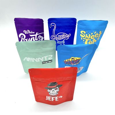 OEM gedrukt Aluminium folie Zipper Bag 8 kleuren Hervergrendelbare Stand Up Pockets